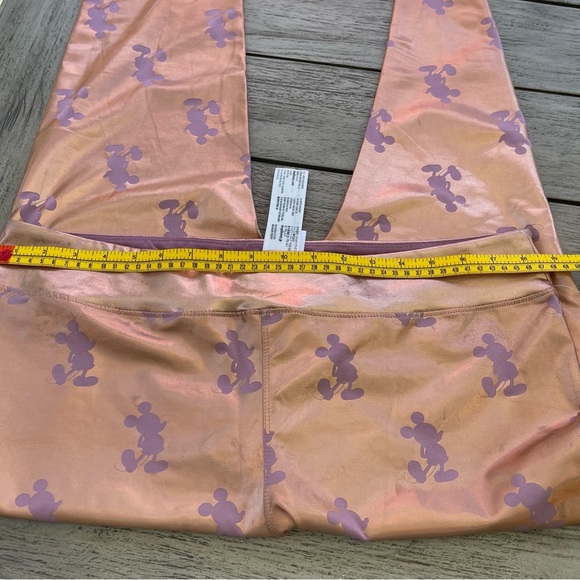 Disney Parks Metallic Rose Gold Mickey Mouse Print Leggings Womens Size XL NWT - Picture 7 of 8